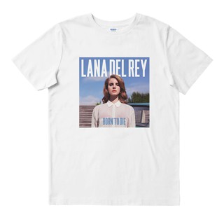 เสื้อยืดคอกลมเสื้อเชิ้ต Born To Die Lana Del Rey Font Band สําหรับผู้ชายผ้าฝ้ายแท้