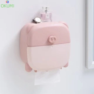 OKUMI_SHOP กล่องใส่ทิชชู กันน้ำ ติดผนังไม่ต้องเจาะ (K-406)
