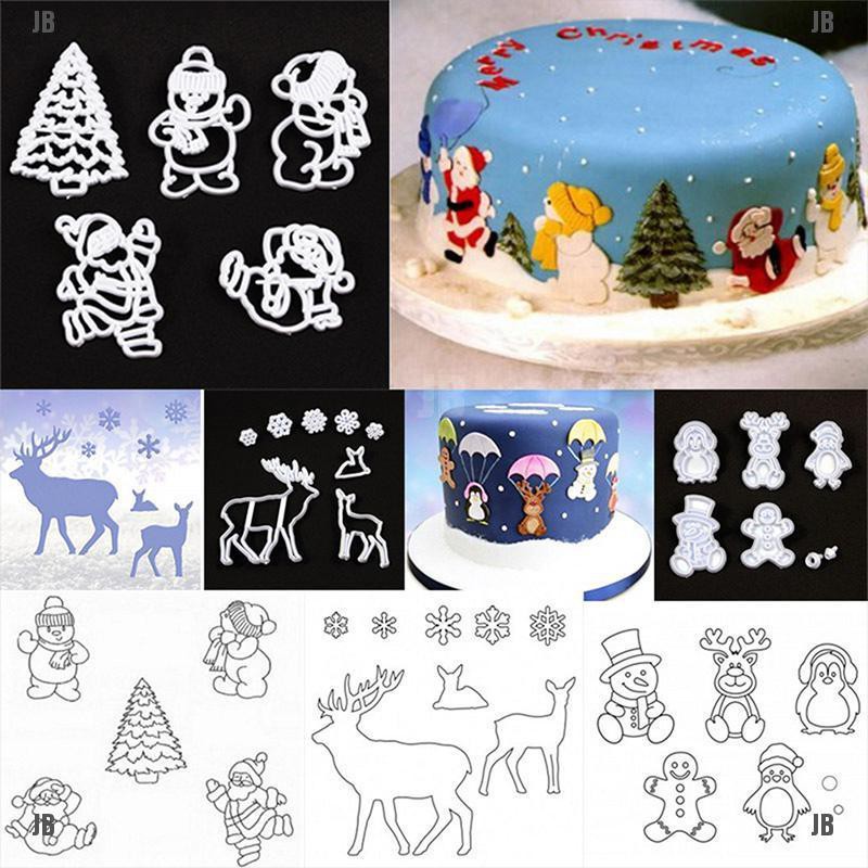 3d Cube Santa Claus Fondant Silicone Cake Mold Christmas Diy Baking Tool Baking Accs Cake Decorating Kitchen Dining Bar