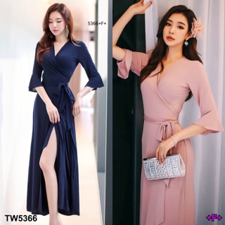 TwinsShopVip💗พร้อมส่ง TW5366 แม็กซี่เดรสกิโมโน kimono maxi dress