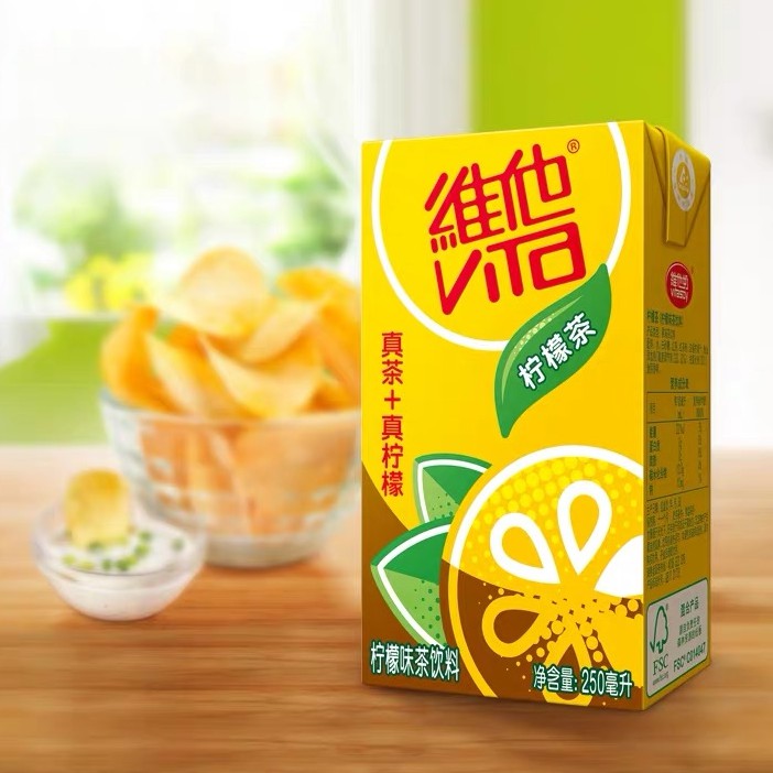ชามะนาว ชาเลมอน ยี่ห้อไวตา Vita 维他奶 柠檬茶 菊花茶 250-500ml