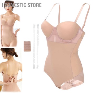 [คลังสินค้าใส][คลังสินค้าใส]I Comestic Store Waist Trainer Women Shapewear with Bra Slimming Tummy Control Full Body Bodysuit (Coffee)