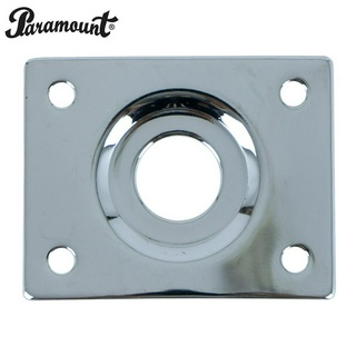 Paramount® HJ005 (Chrome) แผ่นปิดแจ็คกีตาร์ ฝาครอบแจ็คกีตาร์ไฟฟ้า แบบสี่เหลี่ยม (Output Jack Guitar Plate Socket)