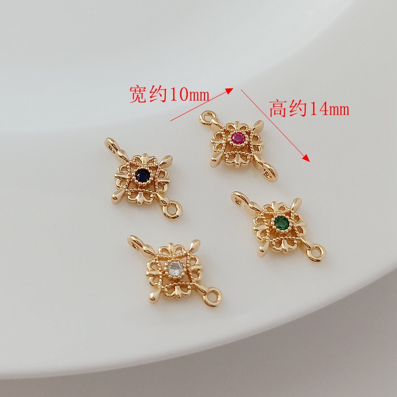 เครื่องประดับ สร้อยคอ สร้อยข้อมือ แหวนคู่ ประดับเพทาย ลูกไม้ สีทอง 14K 10 มม. แฮนด์เมด DIY ราคา ถูกที่สุด ดีลบีเคเค แกลเลอรีภาพที่ 2