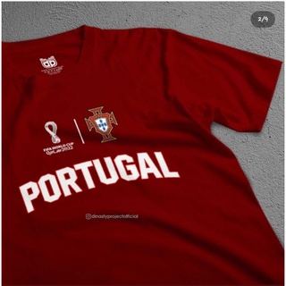 เสื้อยืด ผ้าฝ้าย พิมพ์ลาย Qatar World Cup DISTRO PORTUGAL RONALDO DISTRO สําหรับผู้ชาย