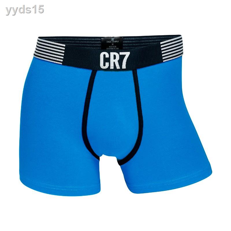 ❀✿✧CR7 Underwear by Cristiano Ronaldo กางเกงในชาย FASHION LINE สีเทา/สีฟ้านำ้ทะเล (2 Packs)