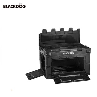 Blackdog กล่องเก็บของ พับได้ แบบพกพา อุปกรณ์ตั้งแคมป์กลางแจ้ง เต็นท์ ตั้งแคมป์ บนโต๊ะอาหาร กล่องเก็บของจิปาถะ กล่องเก็บของ พับได้ สีดํา