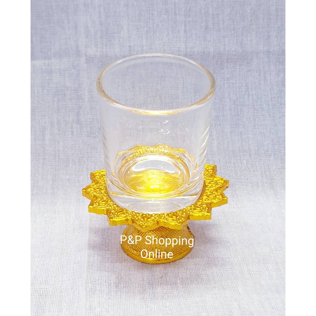 ชุดพานแก้วน้ำถวายพระ แก้วน้ำ พาน ถวายพระ สินค้าดีมีคุณภาพ พร้อมส่ง