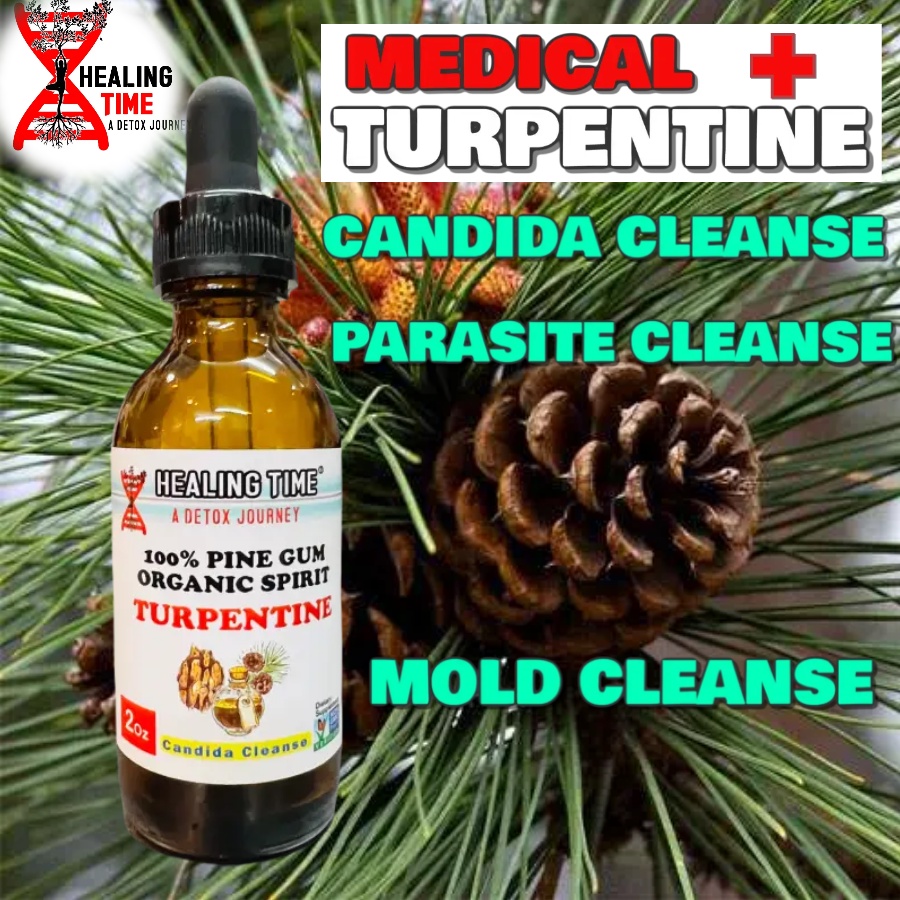 Organic Pure Gum spirit 100 % Turpentine Med-ical the ultimate natural candida cleanse - work against Mold - Candida - P