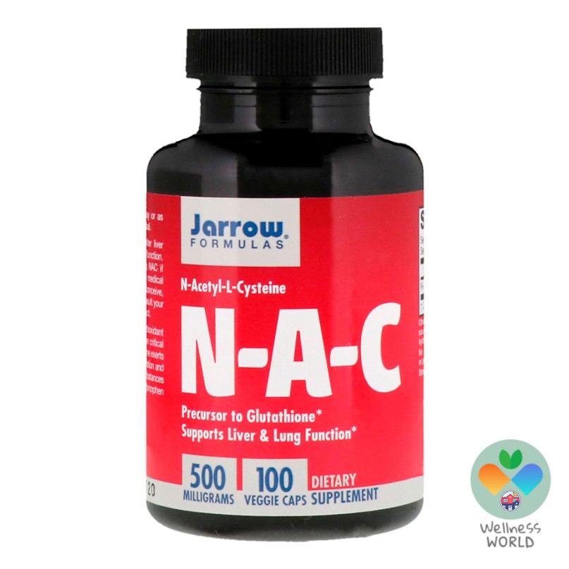 < พร้อมส่ง > Jarrow Formulas , NAC , N-A-C N-Acetyl-L-Cysteine , 500 mg , 100 แคปซูล  - N-acetylcyst