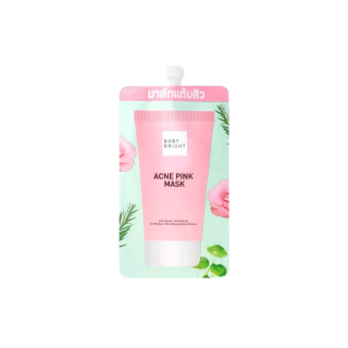 แท้ ล้างสต็อก เบบี้ไบร์ท มาส์กหน้าใส แต้มสิว Baby Bright Acne Pink Mask 6 กรัม