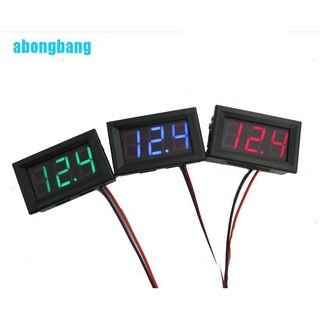 Abongbang DC 0-30V 3 สาย LED จอแสดงผลดิจิตอลแผงโวลต์มิเตอร์แรงดันไฟฟ้าโวลต์มิเตอร์รถยนต์