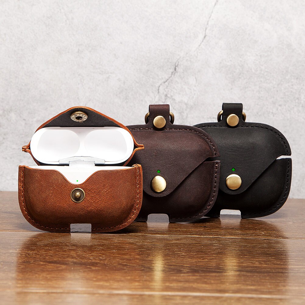 เคสหูฟังบลูทูธไร้สาย หนังวัว สไตล์เรโทร สําหรับ AirPods Pro Apple Air Pods DG1014 ราคา ถูกที่สุด ดีลบีเคเค แกลเลอรีภาพที่ 6