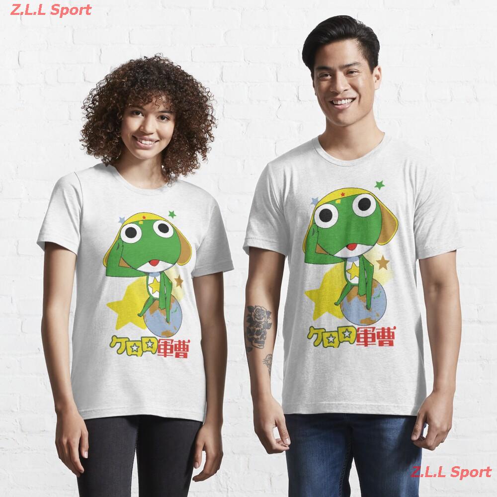【ใหม่】เคโรโระ ขบวนการอ๊บอ๊บป่วนโลก เสื้อยืดพิมพ์ลายการ์ตูน Sgt. Keroro Essential T-Shirt เสื้อยืดผู้