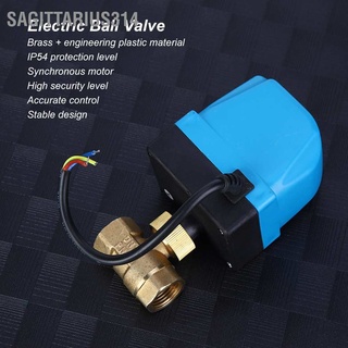 Sagittarius314 วาล์วบอลไฟฟ้า 2 สาย 3 สาย 2 ควบคุม Ip54 มอเตอร์ซิงโครนัส Ac220V สีฟ้า