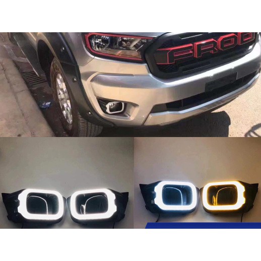 ไฟ SMD Daylight ครอบไฟตัดหมอก Ford Ranger มีไฟเลี้ยวในตัว