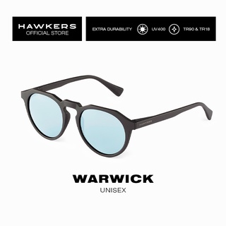 HAWKERS Carbon Black Chrome WARWICK Sunglasses for Men and Women, unisex. UV400 Protection. Official product designed in Spain W18TR13