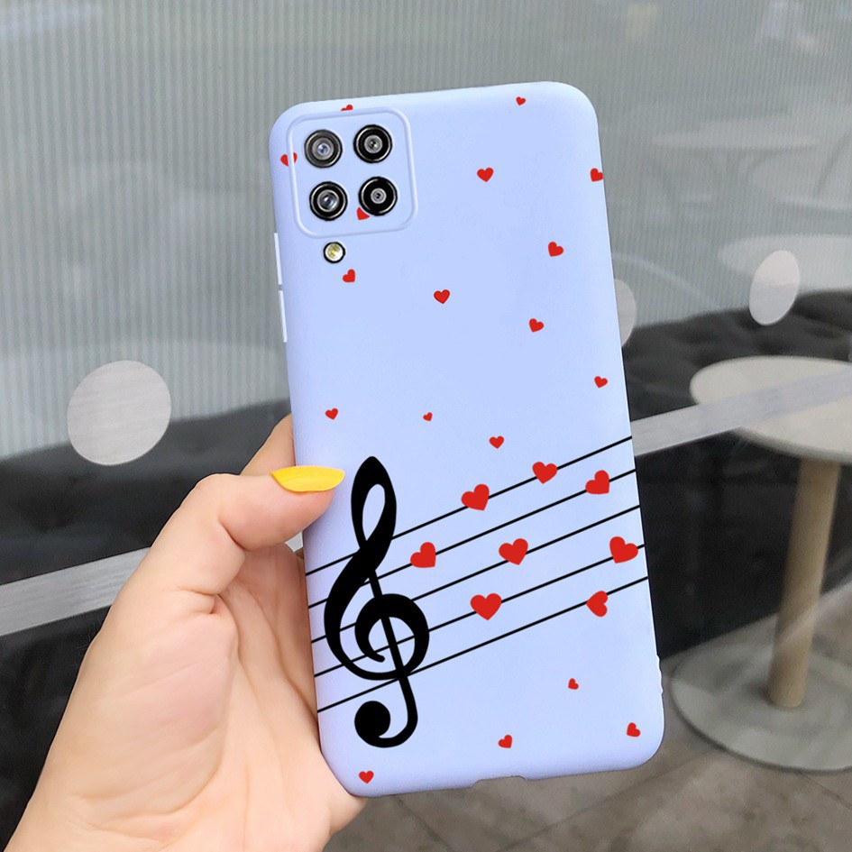 เคสโทรศัพท์ Tpu แบบนิ่มเนื้อด้านด้านหลังหัวใจคู่สําหรับ Samsung Galaxy A22 5G A22 A42 5G A 22 A 42 - รูปที่ 5