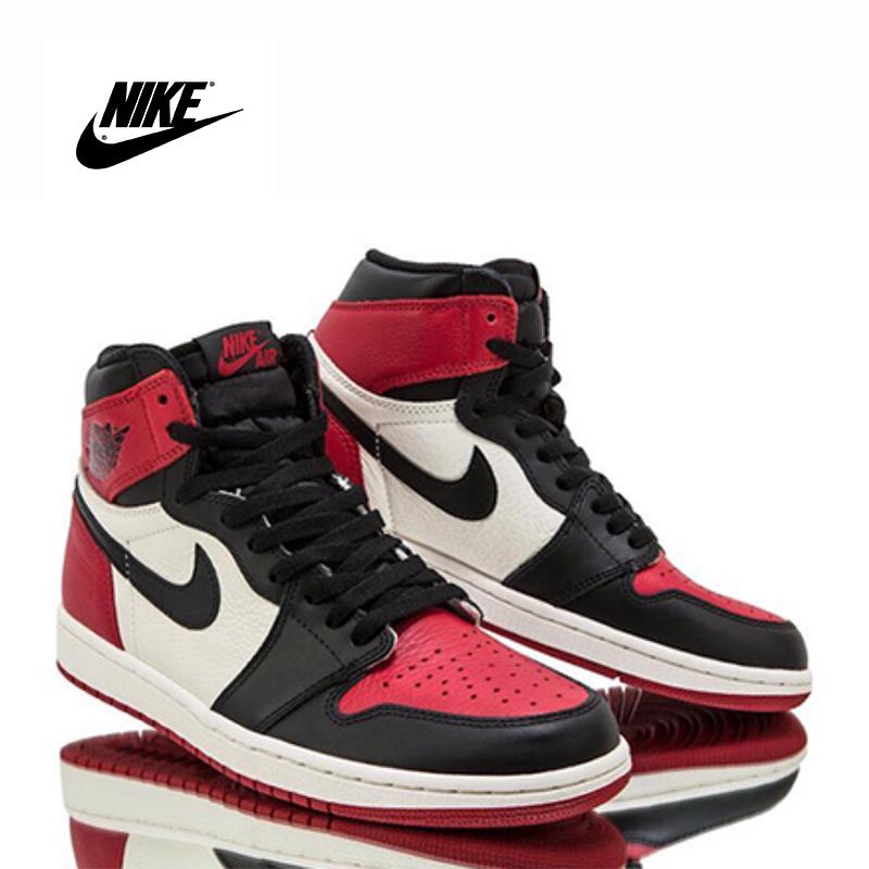 ของแท้ใหมNike Air Jordan Aj1 High-Top Sneakers Nike รองเท้า