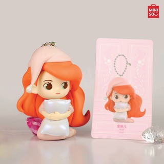 MINISO กล่องสุ่ม กล่องสุ่มโมเดล Disney Princess Collection Pajamas Bag Charm ลิขสิทธิ์แท้