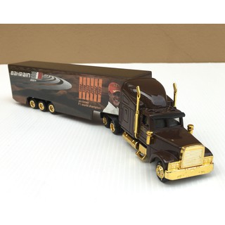 1/87 Trailer Ad Truck รุ่น American Truck Michael Schumacker F1 Champion 2004 Bahrain สีน้ำตาล (ยาว 23 cm)