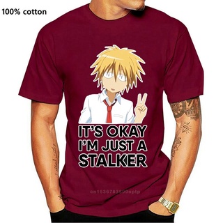 เสื้อยืดแขนสั้น คอกลม ผ้าฝ้าย พิมพ์ลายแม่บ้าน 8938A s Stalker Maid Sama Novelty สําหรับผู้ชาย 2022S-5XL