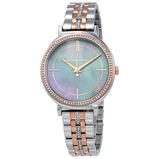 นาฬิกา MICHAEL KORS Cinthia Grey Mother Of Pearl Ladies Crystal Watch MK3642