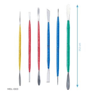 ชุดเครื่องมือโลหะตกแต่งด้ามสี (6ชิ้น) / Metal Decorating Tool w/ color handle Set (6pcs)