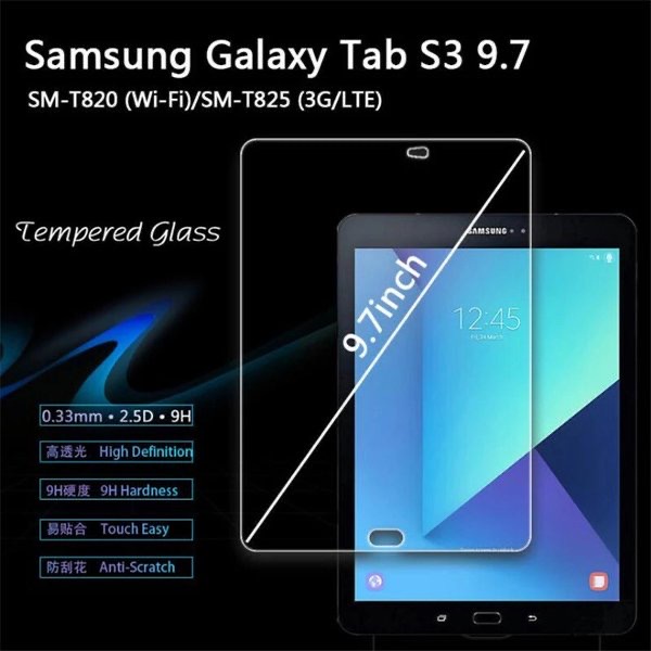 กระจกนิรภัย Samsung Galaxy Tab S2 9.7 T815 | Tab S3 9.7 T825 Compatible - ใส
