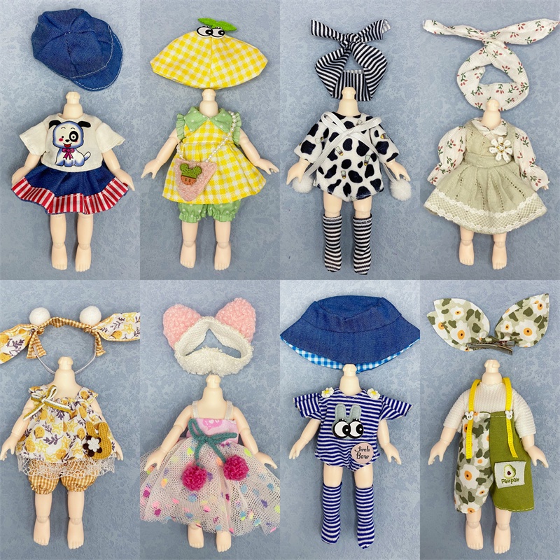 ตุ๊กตาเสื้อผ้าสําหรับ OB11 YMY-gsc1/8 1/12 BJD DIY Dress Up ชุด 16-17 ซม.ตุ๊กตากระโปรงของเล่นอุปกรณ์เสริม