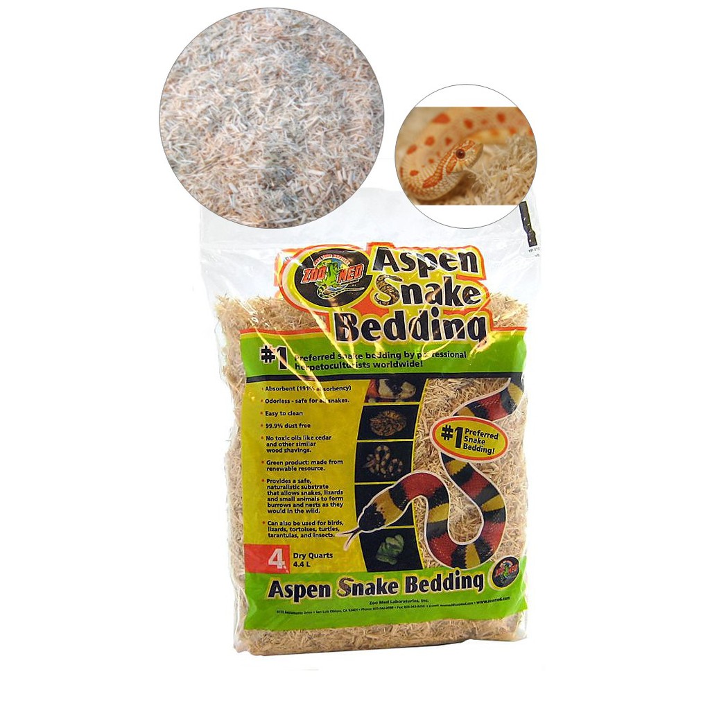 zoo med aspen snake bedding 24 quarts
