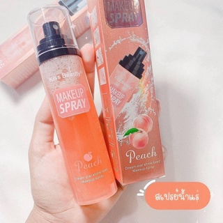 สเปร์ยน้ำแร่พีช🍑Kiss Beauty Peach Makeup Spray