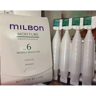 💢ลดราคา💢 Milbon Moisture No.6 Weekly Booster  1 กล่อง4หลอด