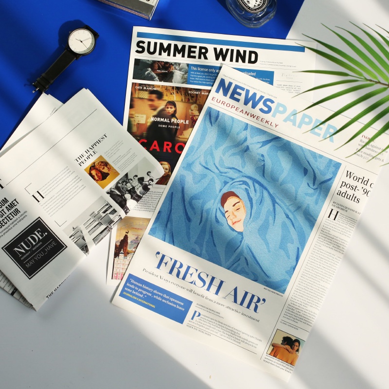 News 📷 หนังสือพิมพ์ 1 ฉบับ 8 ลาย ฉากถ่ายรูป อุปกรณ์ประกอบฉาก พร๊อพถ่ายรูป พร๊อพถ่ายสินค้า