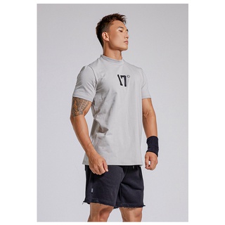 OMG Sportwear 220G heavy industry small high-neck short-sleeved sports T-shirt men