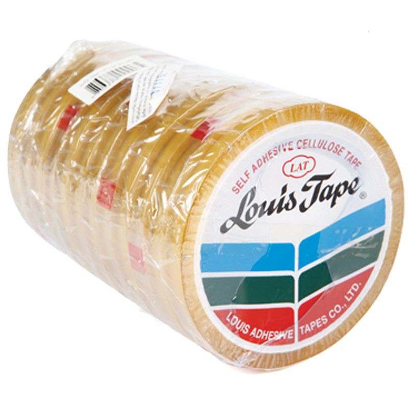 เทปหลุยส์ เทปใส แกนใหญ่ 72 หลา 1/2,3/4,24x72 หลา (12mm.,18mm.,1mm.) ยกแถว