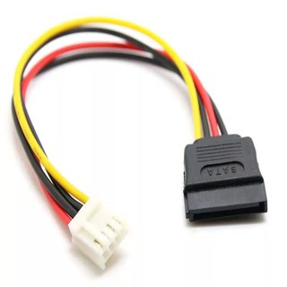 4Pin FDD ฟล็อปปี้หญิง 15Pin อะแดปเตอร์ SATA Converter นำสาย 18AWG สำหรับ ITX PC