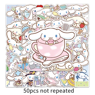 พร้อมส่ง! CINNAMOROLL SANRIO Sticker สติกเกอร์กันน้ำรูปแบบที่แตกต่างกัน 50 ชิ้น