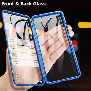เคส VIVO Y21 Y20 Y20i Y20s Y70s Y50 Y30 Y17 Y12 Y15 Y19⭐กระจกสองด้าน กรอบโลหะ สถานที่น่าสนใจแม่เหล็ก เคสโทรศัพท์⭐Double sided Tempered Glass  Case⭐️