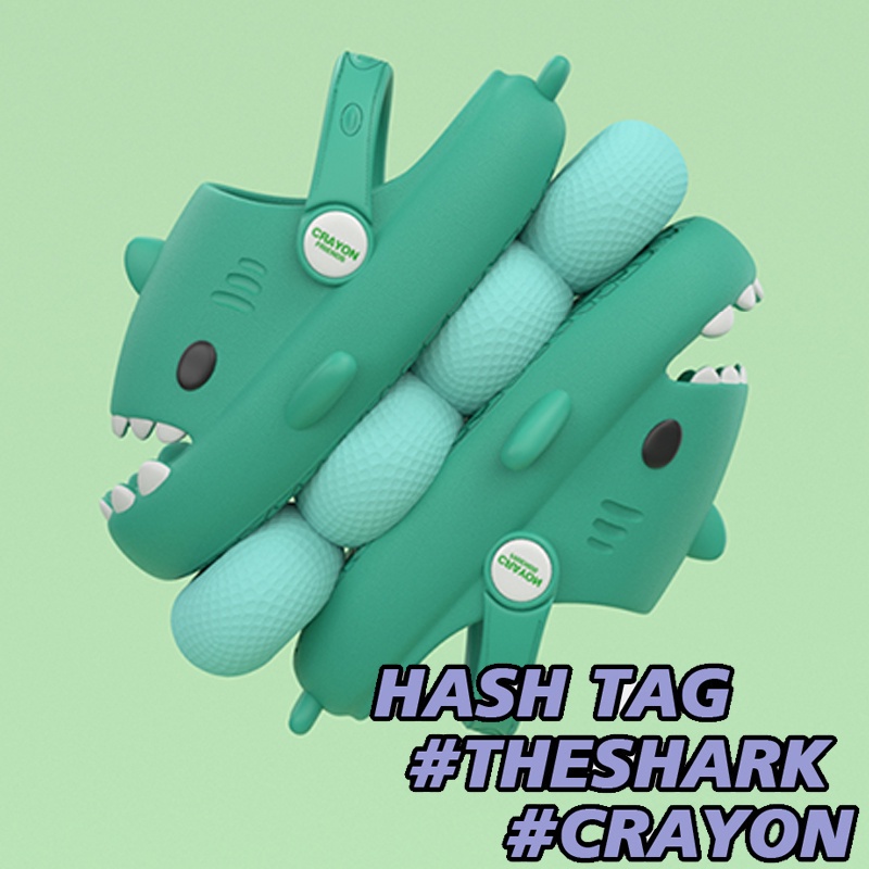 รองเท้าแตะพิมพ์ลายการ์ตูนฉลาม 3 มิติป้องกันการลื่นฤดูร้อนสําหรับเด็ก - รูปที่ 4