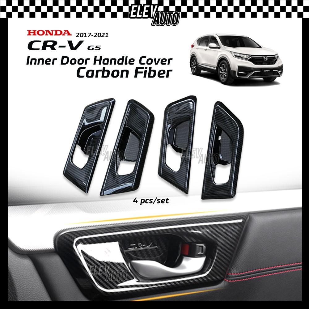 ขอบแผงมือจับประตูด้านในรถยนต์ สําหรับ Honda CR-V CRV G5 2017-2021