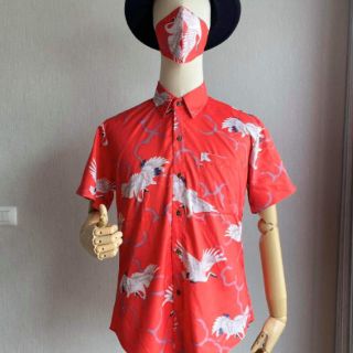 เสื้อเชิ้ตฮาวายวินเทจCPS(นายแบบพี่ตูน) ลายนก