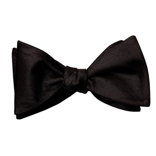 Meticulous Black Textured Silk Bow Tie (โบว์ไทด์)