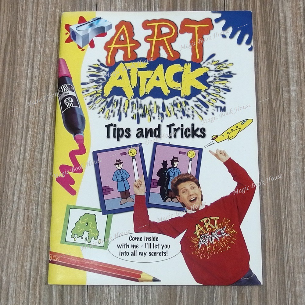 Colouring Book:ART ATTACK ; Tips and Tricks, หนังสือกิจกรรมเด็กปกอ่อน ภาษาอังกฤษ (มือสอง) ขนาดเล่มใหญ่ สภาพดี