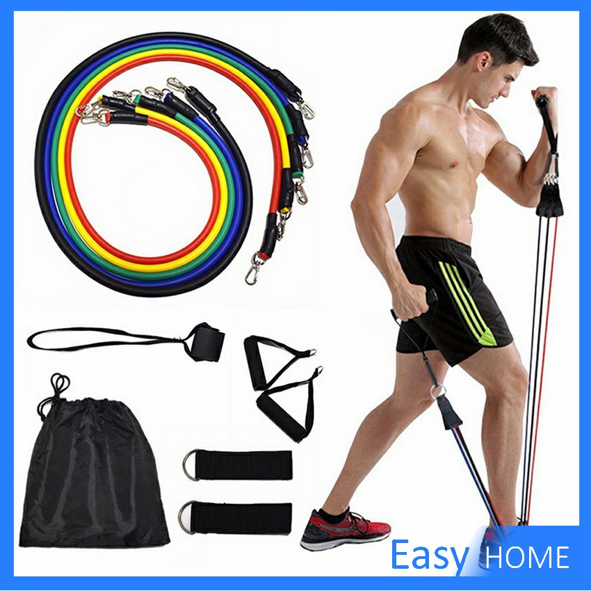[A704] เชือกออกกำลังกาย ยางยืดกล้ามเนื้อ ยางยืด สายแรงต้าน ออกกำลังกาย ครบชุด  สร้างกล้ามเนื้อ Fitness pull rope