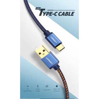 UGREEN Type C Cable Denim Braided Sync and Fast Charging Data Cable