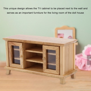 [ลดล้างสต๊อก]Dollhouse Cabinet ประติมากรรม 1:12 Scale ตู้ทีวีขนาดเล็กเฟอร์นิเจอร์ไม้จิ๋วสําหรับตุ๊กตา