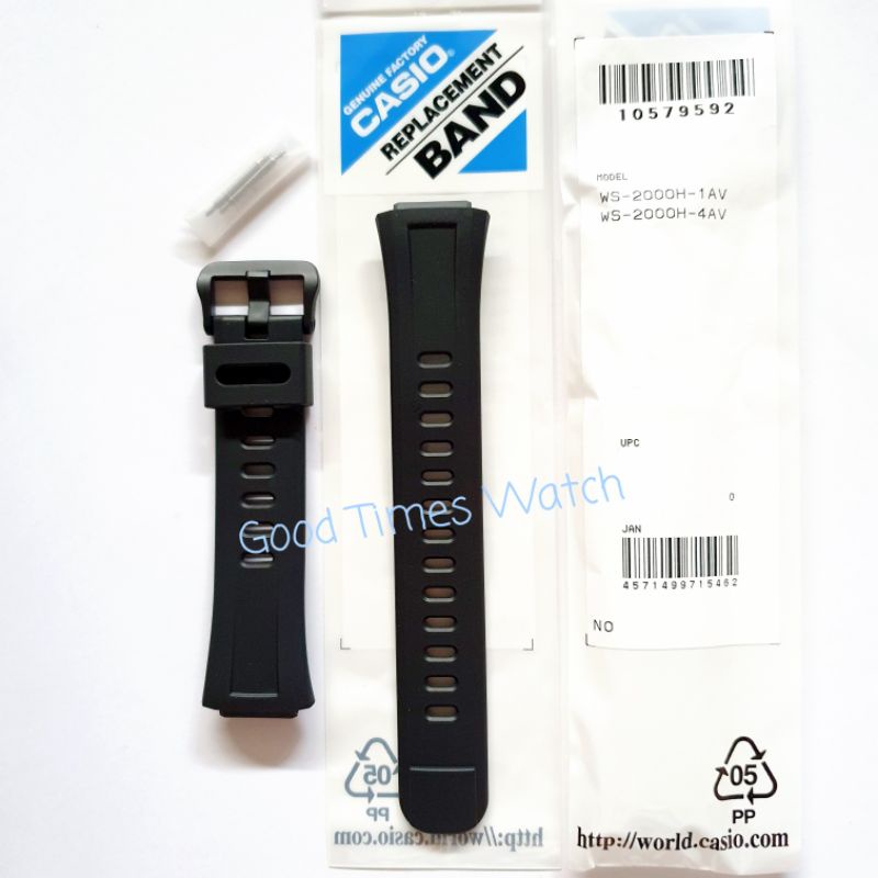 CASIO WS-2000H WS 2000H WS 2000 FIT WS 1000H WS 1000 CASIO ORIGINAL STRAP