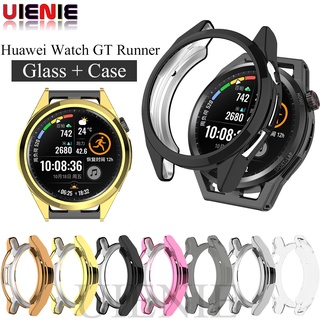 กระจกนิรภัย + เคส สําหรับ huawei watch GT Runner อุปกรณ์เสริมสมาร์ทวอทช์ ป้องกันหน้าจอ huawei GT Runner