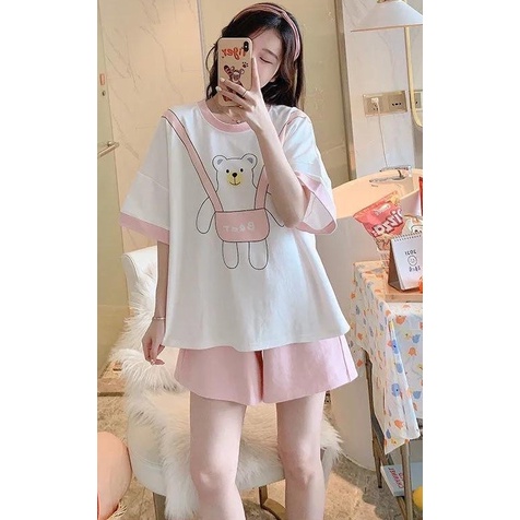 🔥 SALE ลด ล้าง สต็อก🔥 🍁BT2155🍁เซ็ตชุดนอนผู้หญิงน่ารักสไตล์เกาหลี ลวดลายน่ารัก สีสันสดใส ผ้านุ่มใส่สบายมาก Size M-2XL - รูปที่ 5